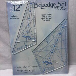 Phillips Fiber Art Wedge+Square = Squedge Set Makes a 12" Sq With Bonus Pattern
